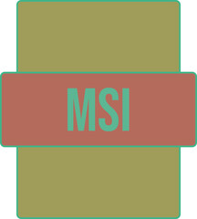 MSI ip File extension Icon color fill outer flat