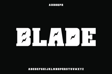 Obraz premium Display alphabet font vector suitable for headline, poster, logo, magazine and many more