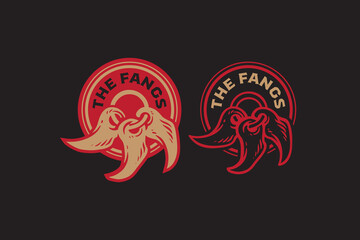 the fang native america indian logo design for adventure and outdoor company business