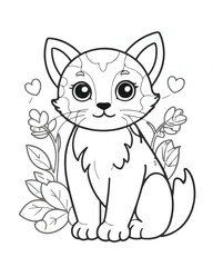 Fototapeta premium Coloring Book Page For Kids.