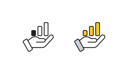 Stats icon design with white background stock illustration