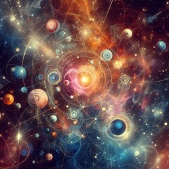 Naklejka na ściany i meble Cosmic Patterns: Exploring Design in the Universe