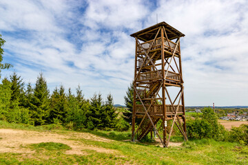 Lookout tower over the city Sobeslav in southern Bohemia.