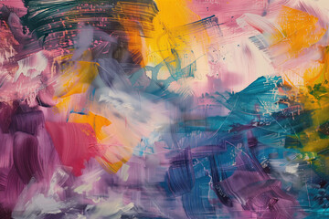 Whimsical Twilight: Merging Purples and Pinks in Abstract Harmony