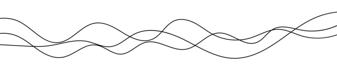 Thin curved wavy lines