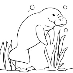 Manatee Coloring Page
