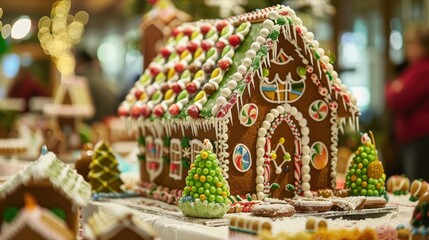Holiday Gingerbread House Competition: a spirited gingerbread house competition with teams...