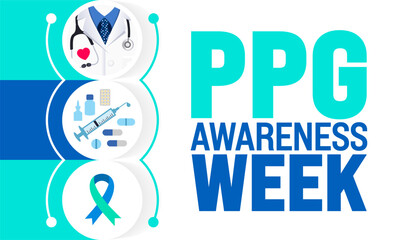 June is PPG Awareness Week background template. Holiday concept. use to background, banner, placard, card, and poster design template.