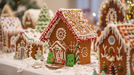 Holiday Gingerbread House Competition: a spirited gingerbread house competition with teams...