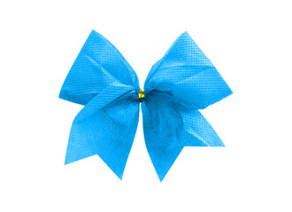 blue bow isolated on white