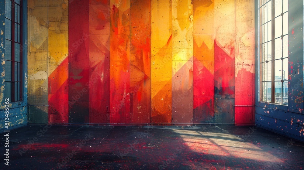 Poster create a series of images that tell a cohesive story or narrative, using the masterpiece geometrix b