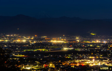 山梨県 フルーツ公園から望む夜景