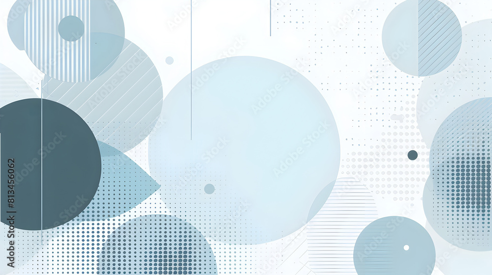 Leinwandbilder muted geometric shapes in cool monochromatic color scheme with copyspace for creative design