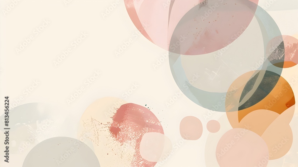 Leinwandbilder elegant and understated abstract background with geometric shapes and muted color tones for copyspac