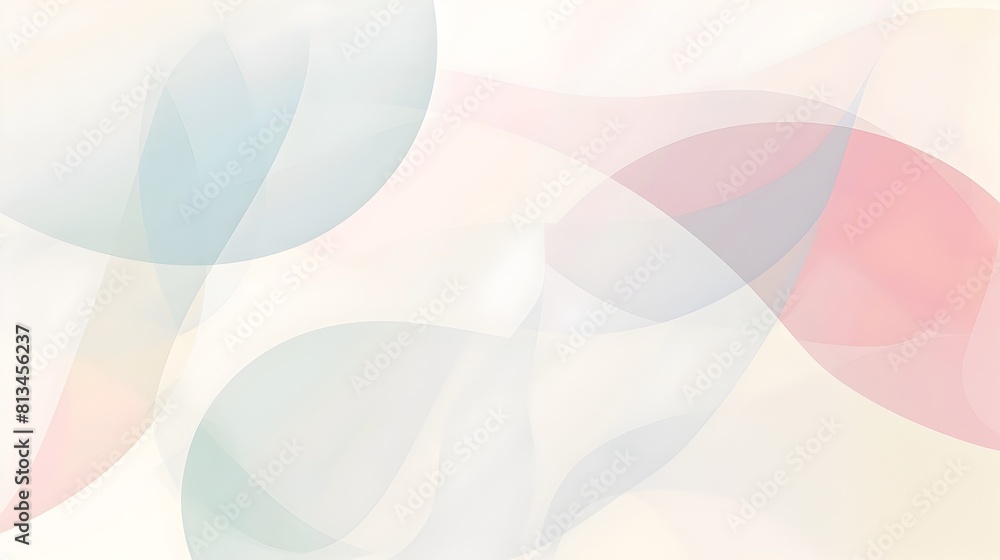 Leinwandbilder serene minimalist abstract background with soft pastel gradients and geometric shapes in balanced co