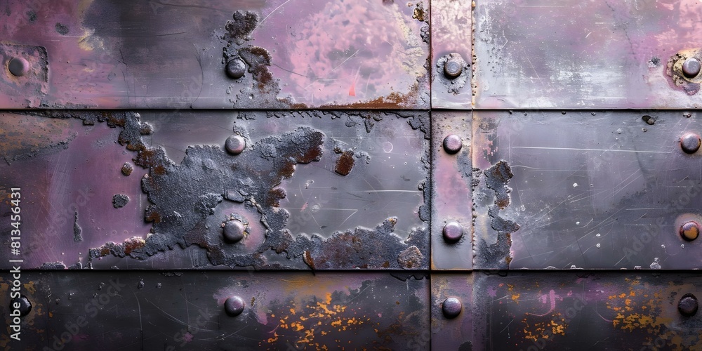 Poster rustic and grungy metallic effects on abstract robotic structure background. concept abstract photog