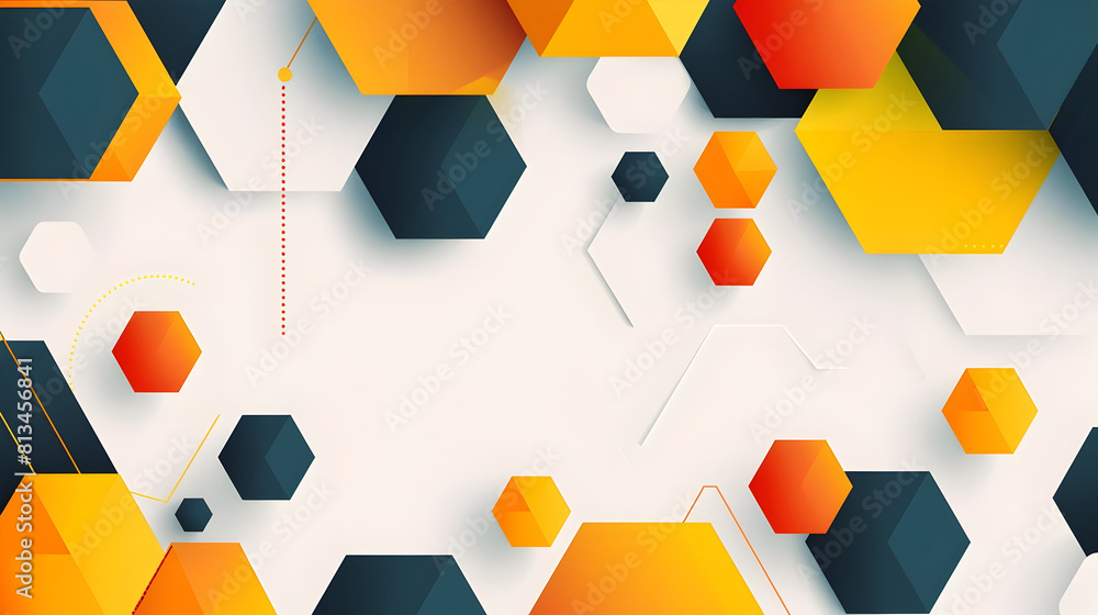 Aufkleber captivating geometric abstract background with symmetrical shapes and balanced composition