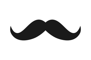 Hair mustaches icon on white background