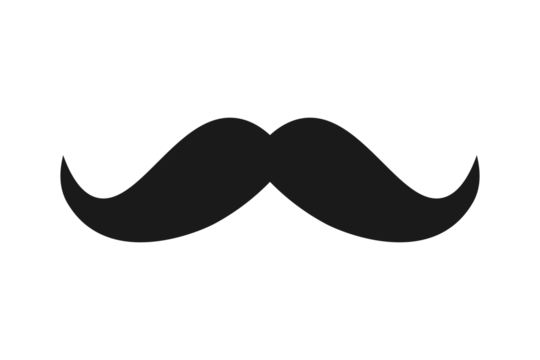 Hair mustaches icon on white background - Powered by Adobe