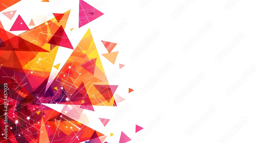 Fototapete Vibrant Dynamic Abstract Geometric Design with Intersecting Angular Shapes and Bold Colorful Composition