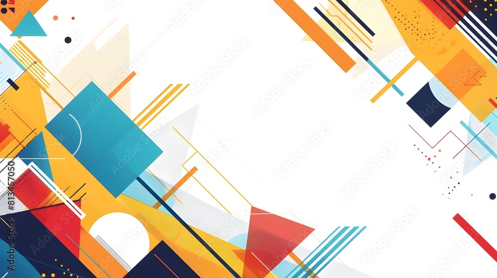 Leinwandbilder vibrant geometric abstract background with ample copy space for diverse design applications