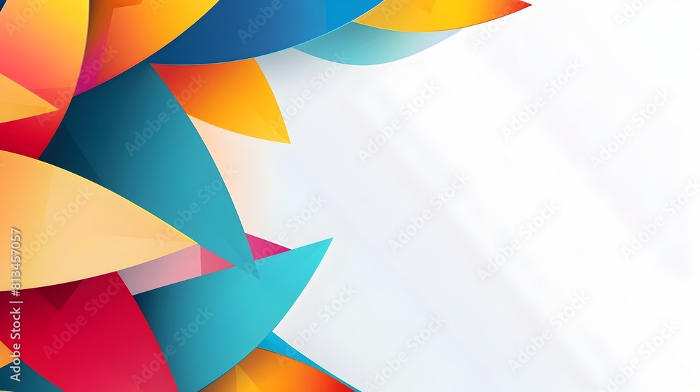 Fototapete vibrant geometric kaleidoscope striking abstract background with interlocking shapes and balanced co