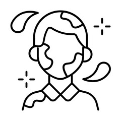 Play Holi Icon With Thin Line Style