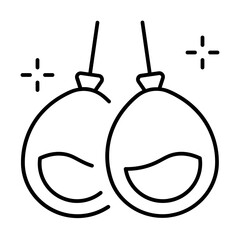 Water Ballons Icon With Thin Line Style