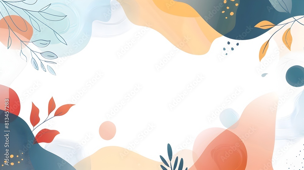 Poster serene geometric abstract background with clean copy space ideal for diverse design projects