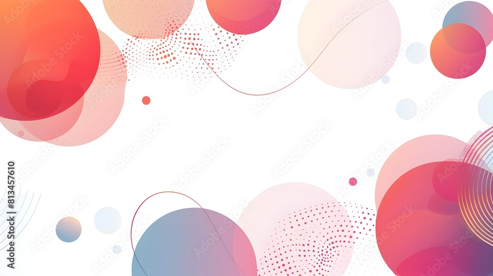 Leinwandbilder intertwining organic shapes in gradient color scheme minimalist design template