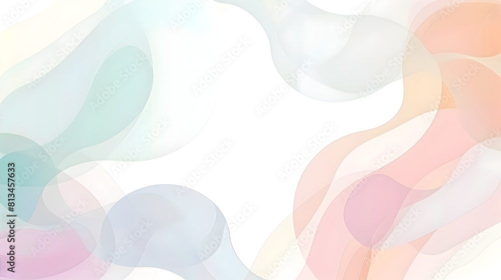 Leinwandbilder fluid abstract geometric template with pastel color scheme and minimalist layout