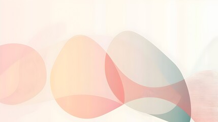 Fluid Geometric Shapes in Pastel Color Scheme Minimalist Abstract Background for Creative Design