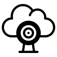 web cam, cloud, Cloud Service, networking, information technology Icon