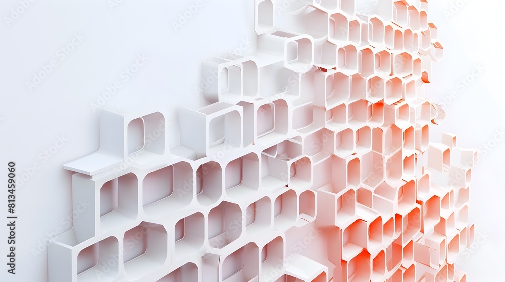 Aufkleber Captivating Geometric Abstract Backdrop with Harmonious Muted Tones and Purposeful Negative Space description This captivating abstract background