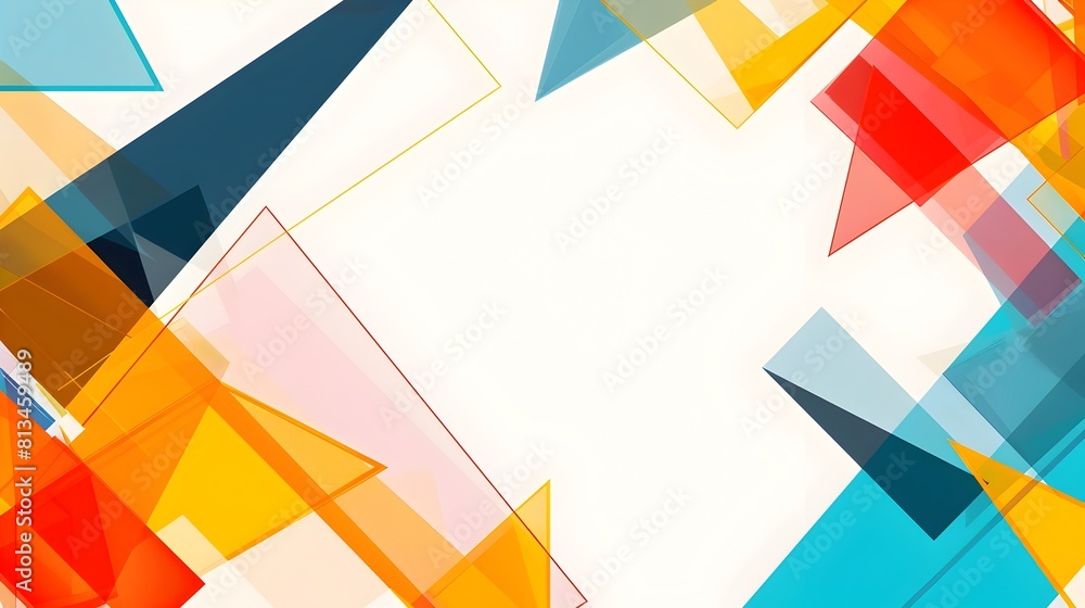 Leinwandbilder mesmerizing geometric abstract background with bold color palette and contemporary visual compositio