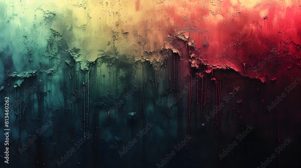 Poster Mesmerizing Grunge Abstraction Fluid Watercolor Splashes Create a Dynamic Captivating Backdrop