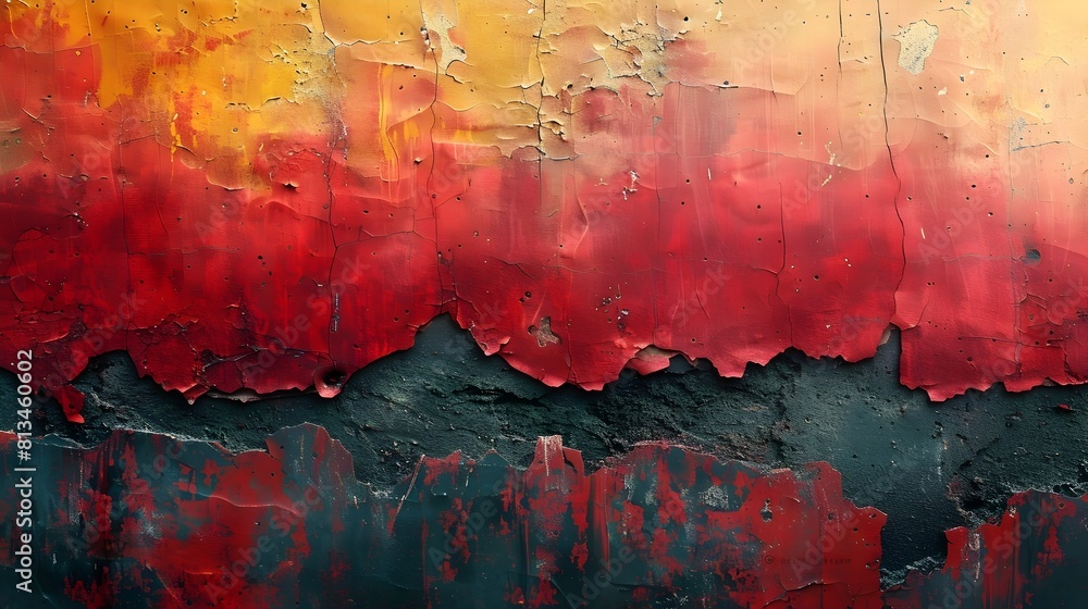 Poster Vibrant Grunge Abstract Background with Textured Painted Layers and Distressed Edges