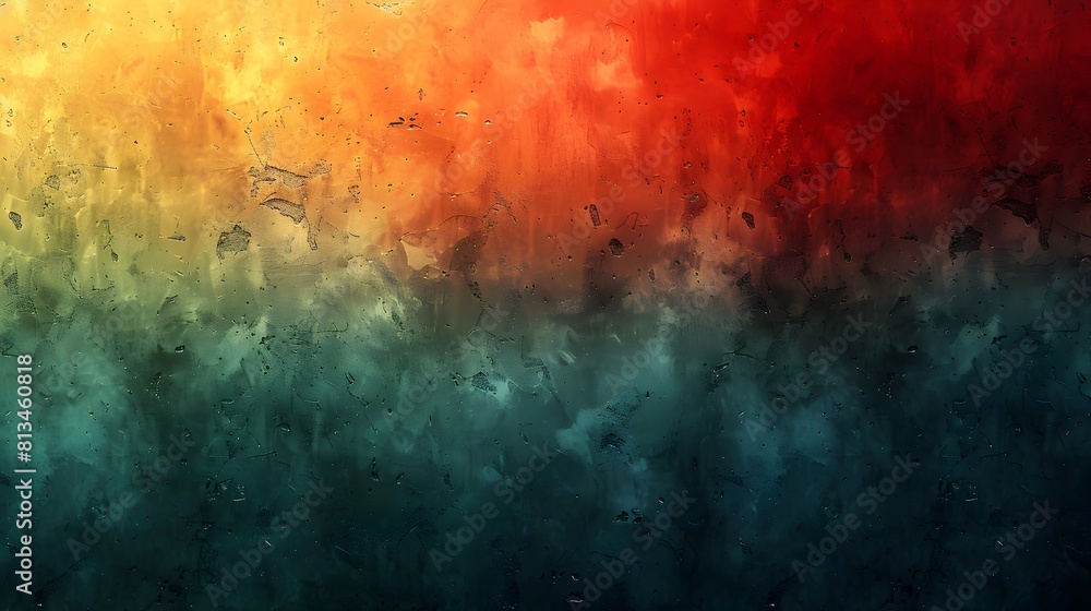 Aufkleber Vibrant Grunge Abstract Art with Expressive Brush Strokes and Captivating Color Palette