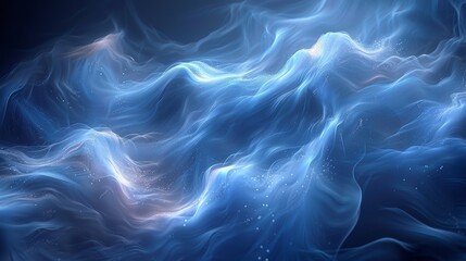 Fototapeta premium Abstract image with blue dynamic swirling lines.