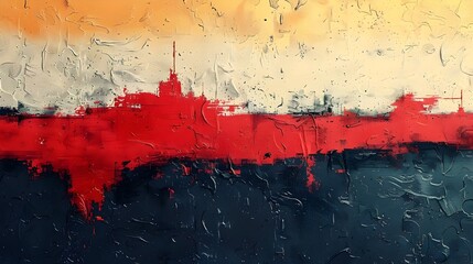 Moody and Expressive Abstract Grunge Background with Textured Red and Black Layers