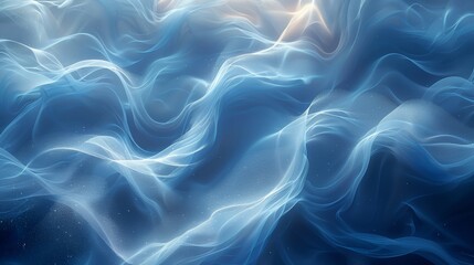 Obraz premium Abstract image with blue dynamic swirling lines.