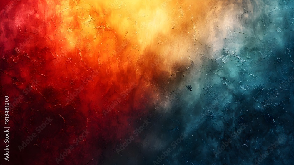 Poster Intense Grunge Abstract Background with Vibrant Splash of Colors and Dynamic Fluid Textures Evoking Emotion and Imagination