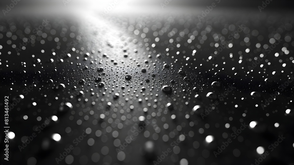 Leinwandbilder mesmerizing monochrome droplets ethereal abstract wet texture background