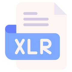 Vector Icon xlr, file type, file format, file extension, document