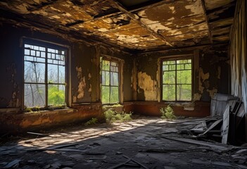 capturing urban abandoned buildings ruins, derelict, structures, deteriorating, cityscape, neglected, architecture, decaying, environment, forsaken, infrastructure,