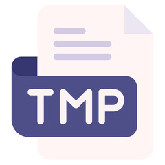 Vector Icon tmp, file type, file format, file extension, document