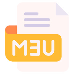 Vector Icon m3u, file type, file format, file extension, document