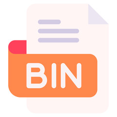 Vector Icon bin, file type, file format, file extension, document