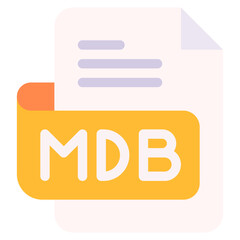 Vector Icon mdb, file type, file format, file extension, document