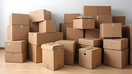 stack of cardboard boxes